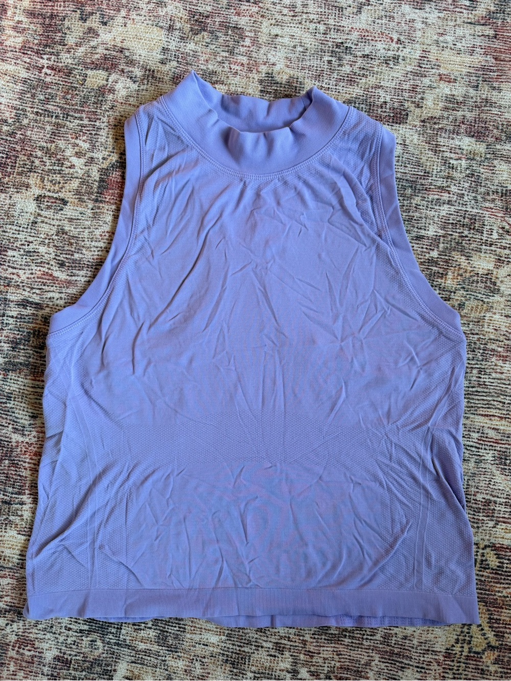 Athleta Momentum Seamless Mock Tank purple sleeveless Activewear Lavender L